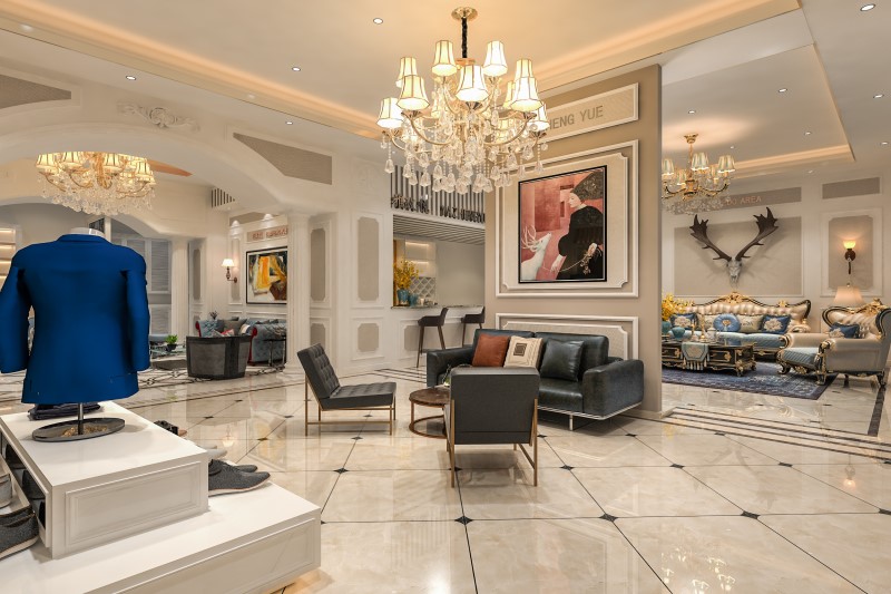 舒适稳重的婚纱摄影店铺装修设计赏析（杭州婚纱摄影店铺装修设计效果图）